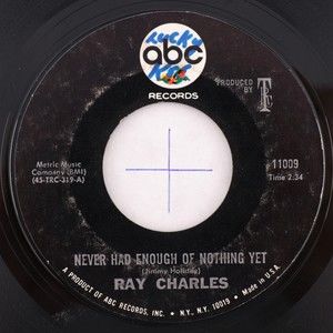 Ray Charles – Yesterday / Never Had Enough Of Nothing Yet 45 rpm Vinyl Record 7"